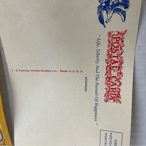 Life Liberty and the Pursuit of Happiness Patriotic Vintage Postcard Made In USA - Picture 6 of 15